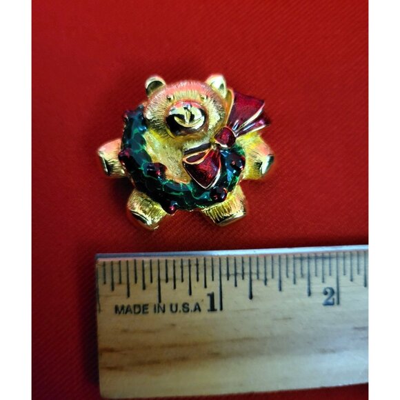 Christmas Pins Brooches Christmas Tree and Christmas Teddy Bear - Picture 7 of 9